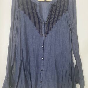 Free People Button-Up Top
